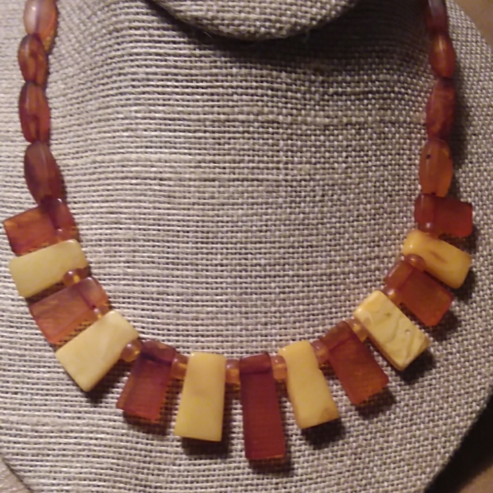 Amber Necklace Vintage Old Amber Jewelry